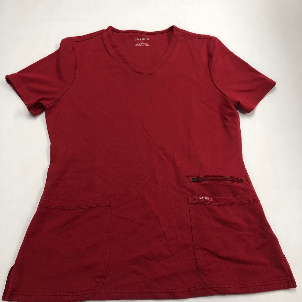 Jaanuu red scrub top Style #J96202